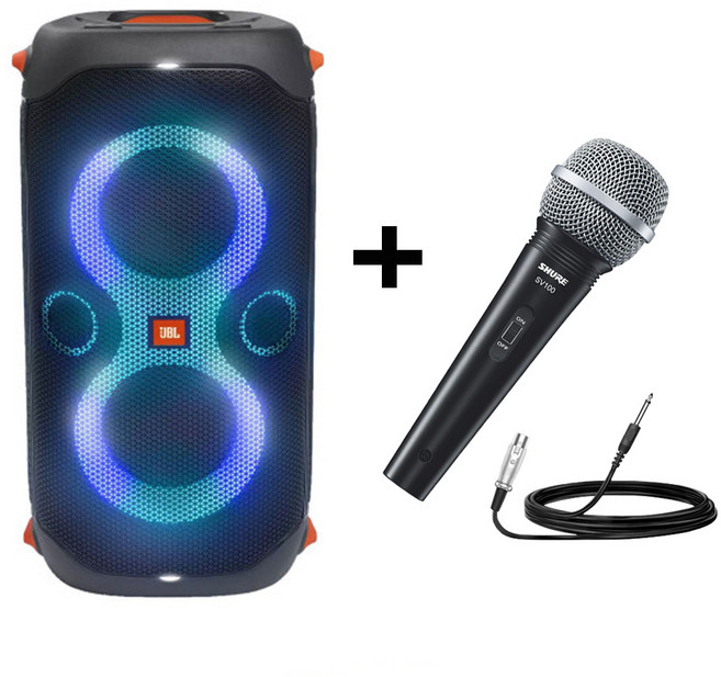 삼성하만 JBL 파티박스110 블루투스 스피커 PARTYBOX110 + 슈어 유선마이크