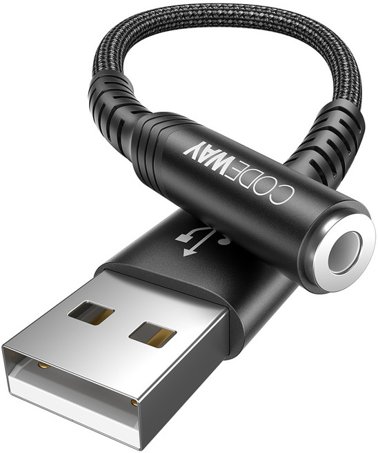 코드웨이 USB A타입 외장형 사운드카드, 4극, 1개