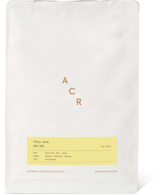 ACR 알레그리아 커피 로스터스 메리제인 1kg 원두커피 홀빈(분쇄안함), 1개