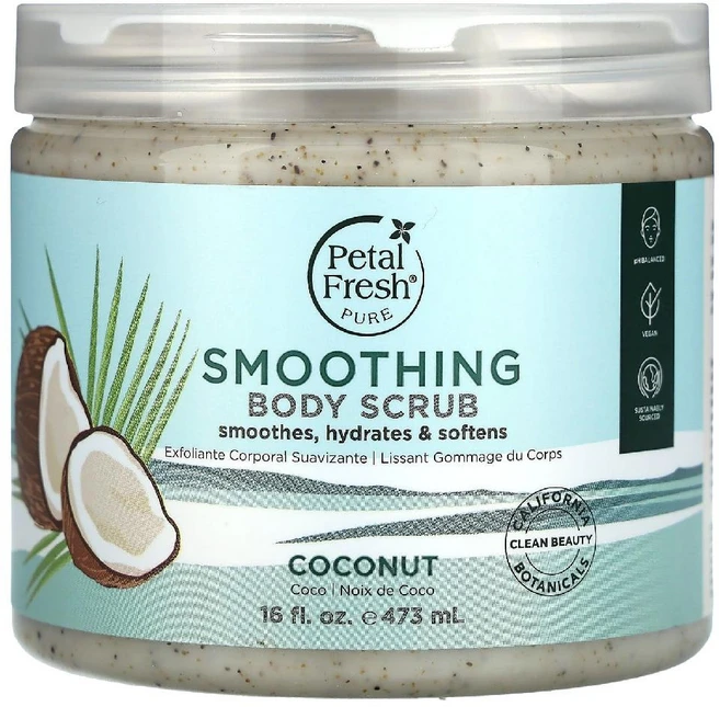 페탈프레시 퓨어 리바이빙 바디스크럽 아르간오일 시어버터 473ml 각질 제거 보습 강화 천연 바디케어 (원산지 미국) - 쿠팡