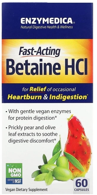 엔자이메디카 빠르게 작용하는 베타인 HCl 캡슐 60정 1개 - 쿠팡