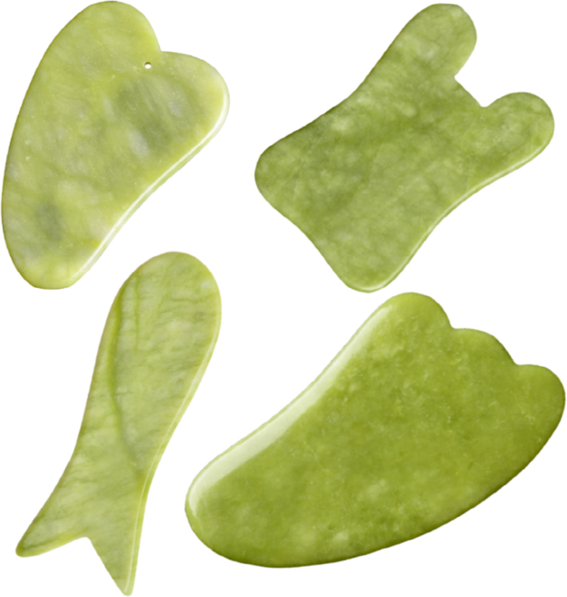 얼굴마사지기구 천연청옥 괄사 갈바닉 림프 마사지 리프팅, 옥괄사(일반형), 1개