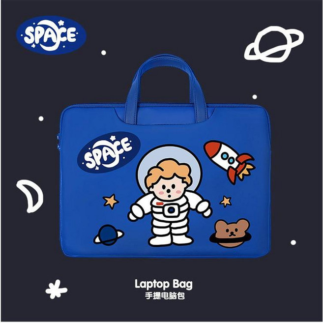 노트북 파우치 가방 여성 맥북에어 16인치 직장인 태블릿, 우주비행사스폿, 1개