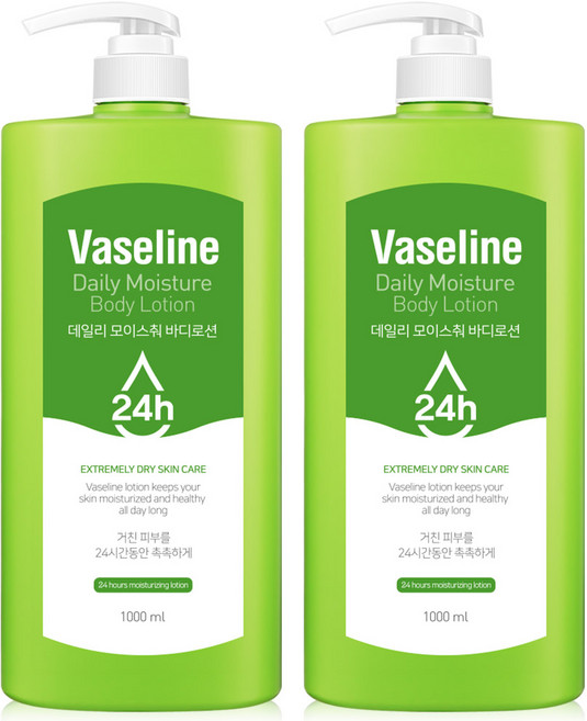 바세린 24h 데일리 모이스춰 바디로션, 1L, 2개