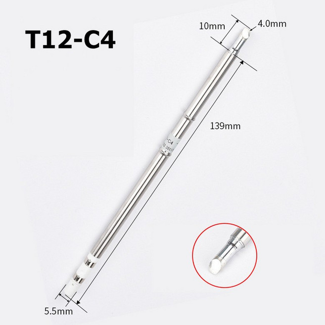 T12-K KU B2 C4 I JL02 D24 시리즈 전기 납땜 인두 팁 Hakko fx951 STC 스테이션 키트, 01 빠른, 09 T12-C4