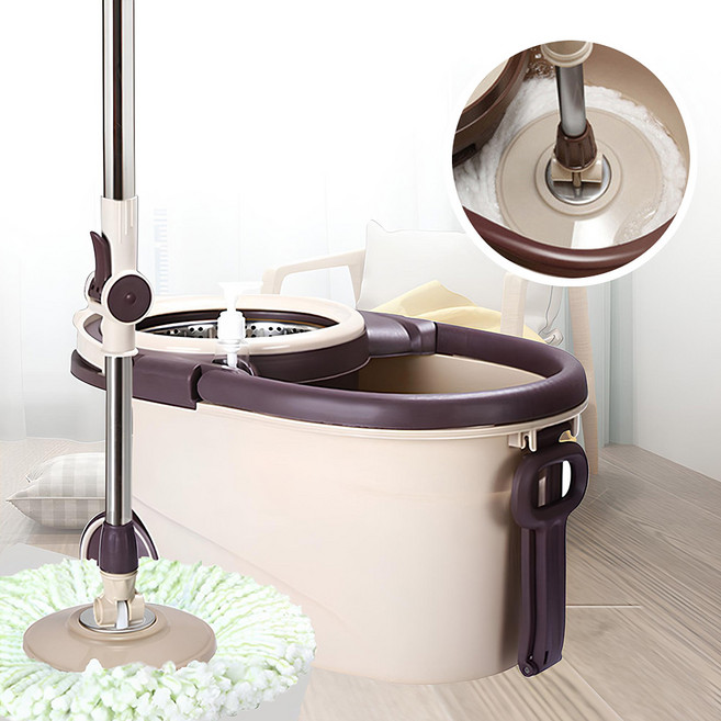 최신형 회전 물걸레청소기 통돌이 거실바닥청소 물걸레밀대, 1세트