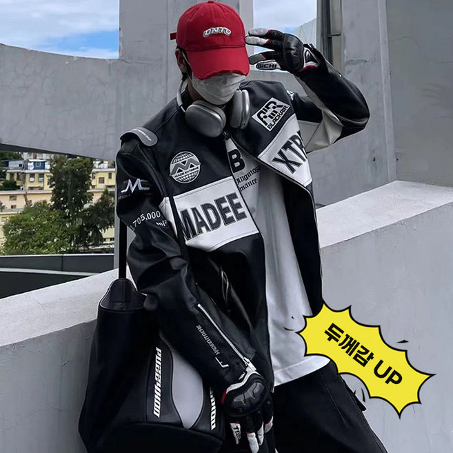 couyor 남자 오토바이자켓 바이크자켓 라이딩자켓 오토바이 방수복 오토바이바람막이, 블랙(면)