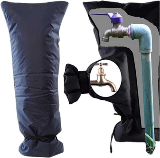 수도 동파방지커버 수도꼭지 배관 덮개 보온재, 대형(20x51cm), 1개