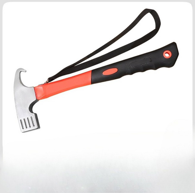 35CM 스테인리스 스틸 주먹 모양 지면 못망치 나무 손잡이 다기능 가정용 야외 캠핑 텐트 도구, 02 wild boar