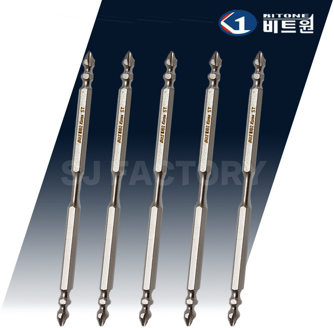 비트원 PH2 양용 십자 드라이버 토션 비트 150mm K-POWER, 5개