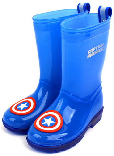 마블 캡틴아메리카 LED 레인부츠 어린이 남아 장화