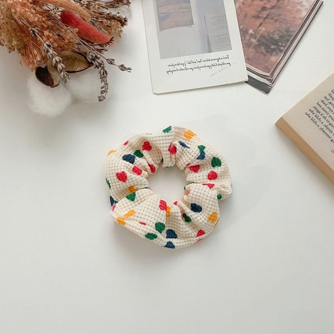 도트 곱창밴드 비비드 여성 데일리 컬러풀 헤어 스타일링