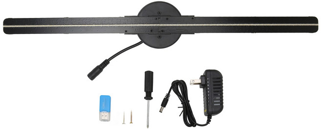 224 LED 라이트 비즈 3D 홀로그램 선풍기 비즈니스 매장 광고용 와이파이 프로젝터 100-240V 16.5 인치 200, 01 3D Holographic Fan, 1개