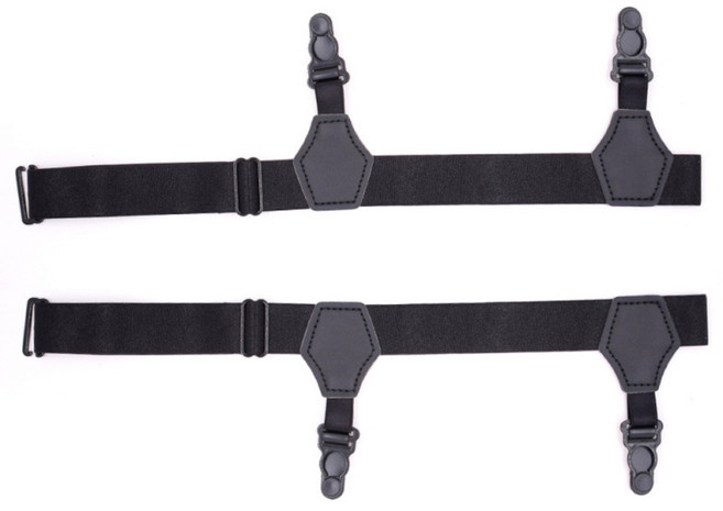 2Pcs/세트 남녀공용 양말 가터 벨트 멜빵 조절식 미끄럼 방지 더블 클립