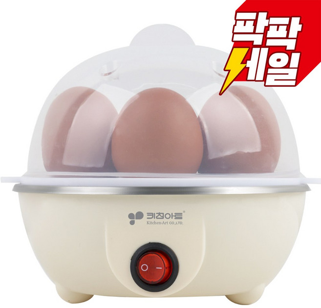 키친아트 계란찜기 계란삶는기계 에그쿠커 반숙 찐빵 만두 1단/2단, 1단 계란찜기 7070