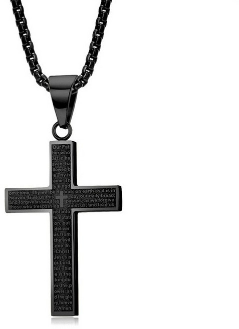 인사이트셀 스텐 성경주기도문 십자가 목걸이