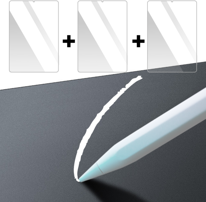 태블릿 종이질감 액정보호필름 3매 세트, 1개, 종이질감 PET필름 3매