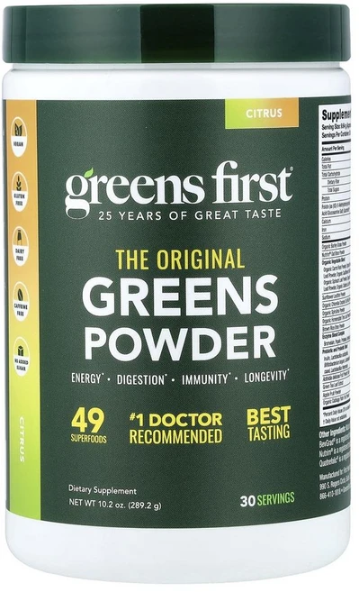 그린 퍼스트 그린 파우더 시트러스 Greens First Greens Powder Citrus 289.2g, 1개 - 쿠팡