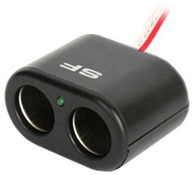 SF 2구소켓 케이블형 시거소켓 블랙