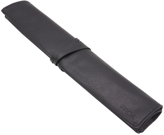 프로아 가죽 롤 칼가방 셰프 나이프 케이스 조리 도구 가방, 다크 블랙, 1개