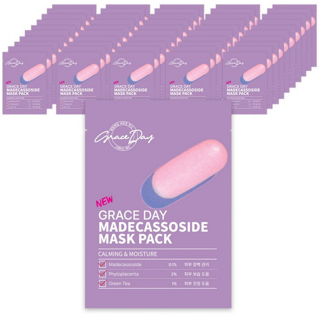 그레이스데이 마데카소사이드 마스크팩 27g, 1개입, 50개