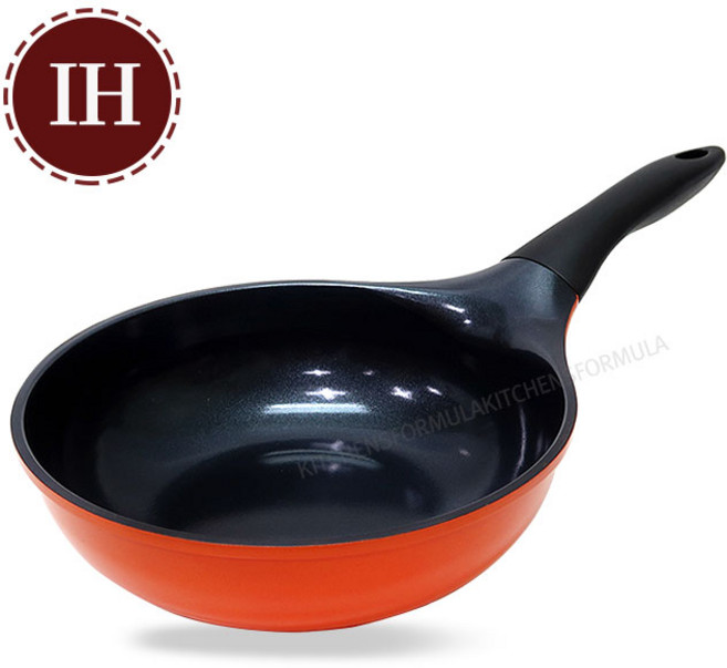 ALUART 넌스틱 티타늄코팅 인덕션 웍 궁중팬, 1개, 24cm &행주