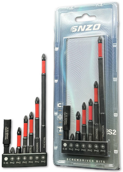 공구빨 미끄럼방지 십자 드라이버 임팩비트세트, 1세트