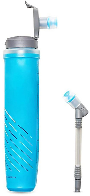 HydraPak UltraFlask 스피드 500ml - 접이식 소프트 플라스크 물병 하이드레이션 조끼 및 러닝 팩용 쉽게 열 수 있는 캡 포함 (500ml / 17온스), 600ml - 음료 빨대 포함