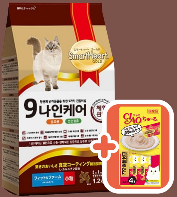 나인케어 캣 고양이사료+챠오츄르 4P 랜덤 증정, 1개, 6kg, 다이어트(체중감소)