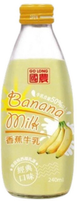 國農 香蕉牛乳 240ml, 24個裝