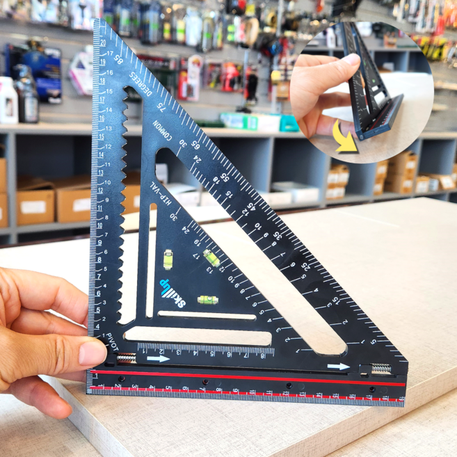 스킬업 스피드 스퀘어 폴딩형 접이식 삼각자 SK-RSFH180, 1개