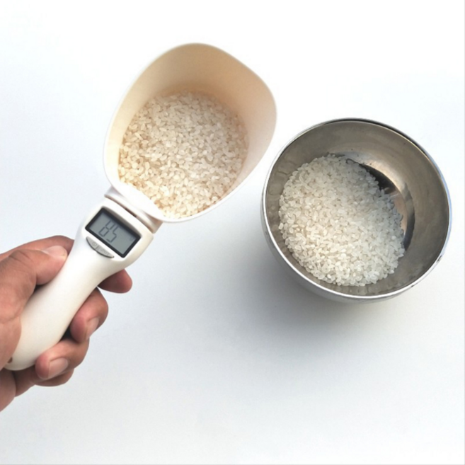 YMB 디지털 전자 계량 스푼 저울 홈베이킹 이유식 분유 커피 펫 사료 정량배식, 1개, 화이트