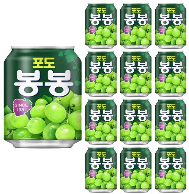 해태 포도봉봉 238ml x 24캔입 식당용 업소용 사무실