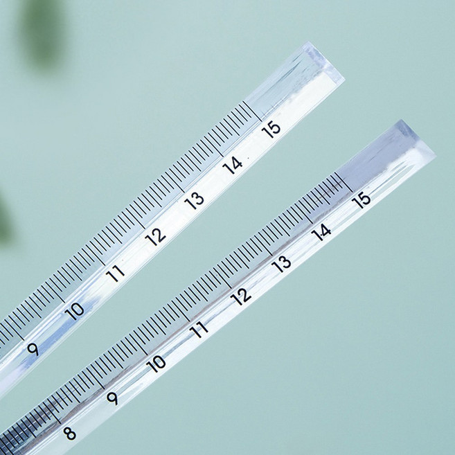 제도용 삼각형 스케일자 15cm 투명자