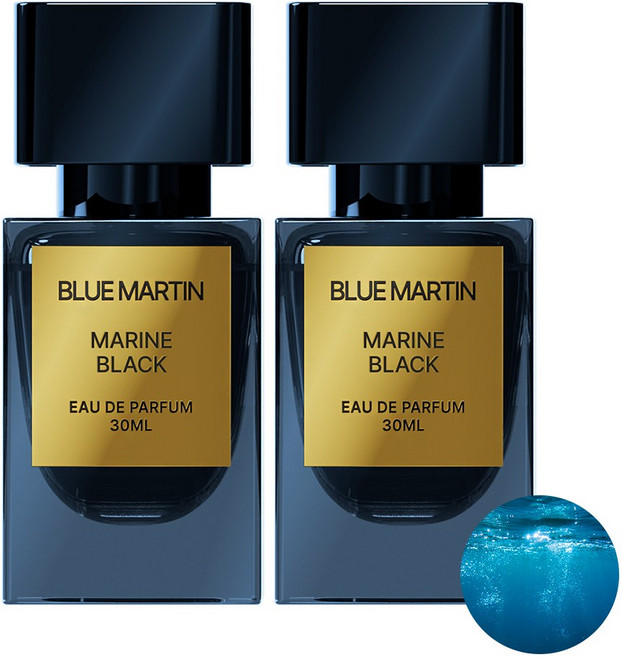 블루마틴 마린블랙 니치향수 은은한 남자향수 시트러스 시원한 남성향수, 30ml, 2개
