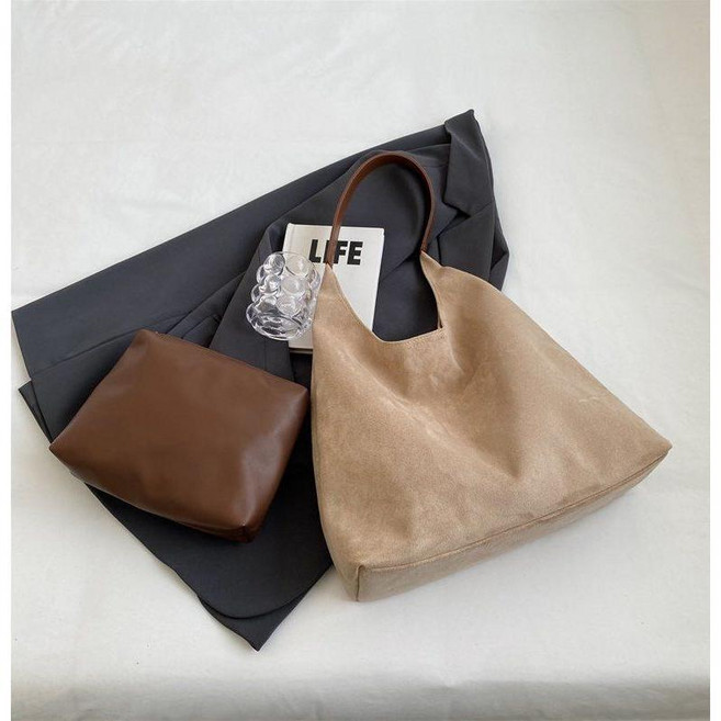 폭군의셰프 윤아 임윤아 연지영 가방 스웨이드 숄더백 브라운 (파우치 포함) 5컬러