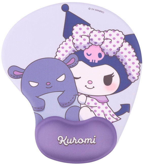 산리오 캐릭터즈 룸투어 쿠로미 손목 보호 마우스 패드, 1개