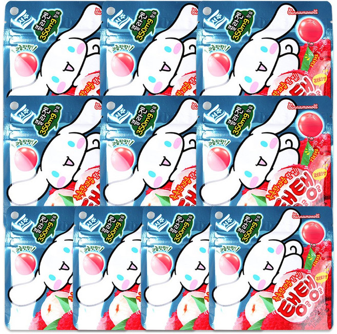 산리오 탱글탱글 젤리 시나모롤 리치맛, 40g, 10개