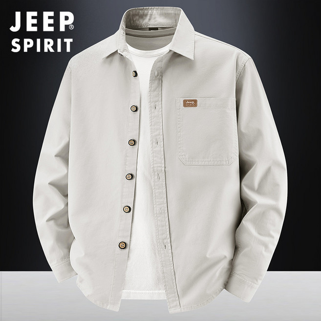 JEEPSPIRIT 지프스피릿 남성 캐주얼 봄가을 긴팔셔츠 워크셔츠 JP7550