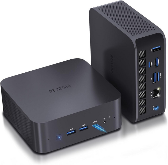 Reatan X7 AI Oculink 게이밍 미니 PC AMD Ryzen 7 255업그레이드된 8745HS 32GB DDR5 1TB PCIe4.0 SSD 5600MHz RAM, Space Gray02