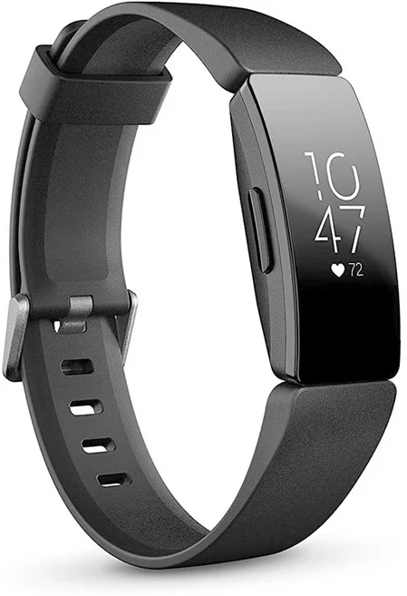 Fitbit Inspire HR 건강 및 피트니스 트래커 스마트 밴드 추적/심박수 스포츠 팔찌 Smartwatch, 01 빠른, 04 Black with pack