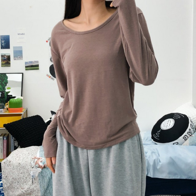 [가격실화?/9col] 헤더 베이직 라운드 긴팔 이너 티셔츠