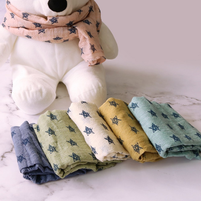 니즈엘 별무늬 어린이 롱스카프 6종 세트 아동 머플러 목도리 초등학생 공용