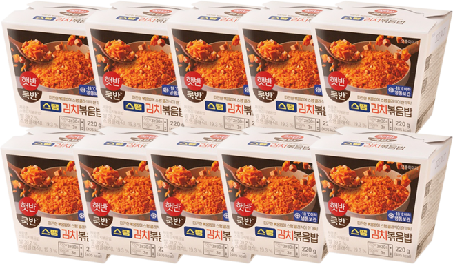 (냉동)cj제일제당 스팸김치볶음밥220gx10개, 220g, 10개