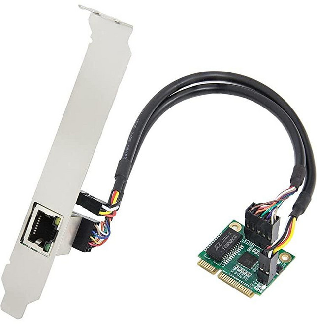 IO CREST 2.5 기가비트 이더넷 미니 PCI-E 네트워크 컨트롤러 카드 10/100/1000/25000 Mbps RJ45 LAN 어댑터 컨버터 데스크탑용 (SI-MPE2, 미니 1x 2.5G, 1개
