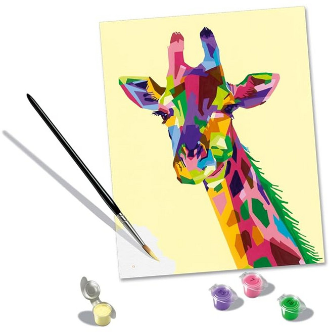 Ravensburger (라벤스버거) 크레아트(CreArt) 펑키 지라프 완성 사이즈 24x30cm 289936 직접 만드는 아트 선물 (생일/크리스마스), 상세페이지 참조