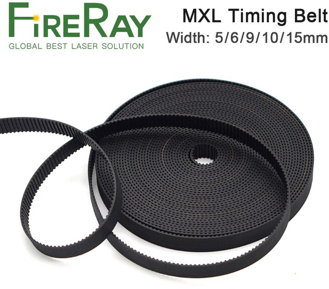 FI RAY MXL 5MM 고무 조각 15MM 10MM 벨트 9MM 6MM 엔드 CO2 절단기 전송, 1M, 1개