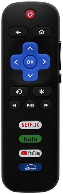 TCL Roku/Hisense TV용 전용 RC280A 교체용 리모컨(스틱 및 박스용 아님), black, 1개