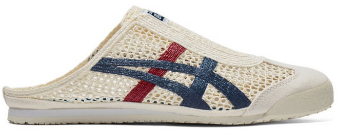 오니츠카타이거 멕시코 66 사봇 뮬 슬립온 여름 슬리퍼 크림 마코 블루 스니커즈 1183C123-100 268899