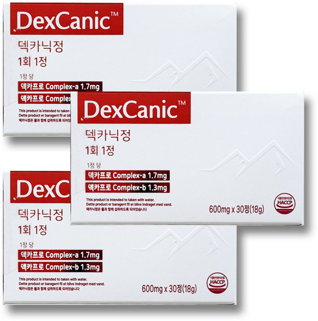 덱카닉정 dexcanic, 3박스, 30정